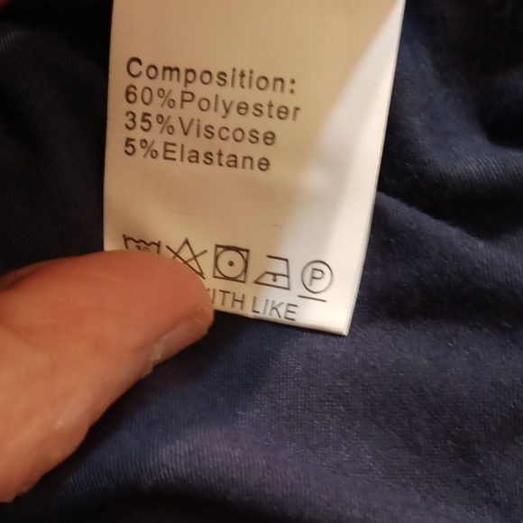 Shein Curve Navy Blue Lace Short Sleeve Top Sz 1XL - Picture 3 of 9